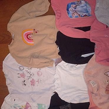 crne satenske pantalone: Paketić dečije garderobe za devojčice – razni komadi dugih rukava i — 7