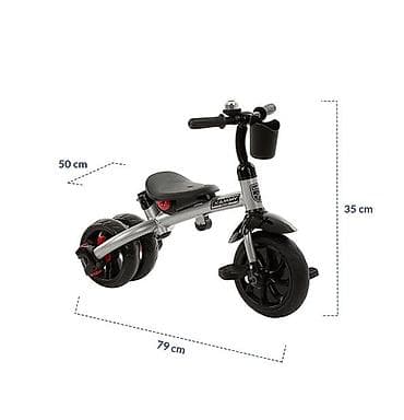planet bike niš слике: KIKKA BOO Tricikl XAMMY – light grey (Šifra: KKB2) Multifunkcionalni — 7