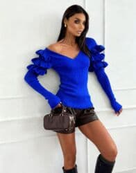 Sweatpants sets: Prelepi džemperčići sa karnerima Opis: - Elegantni ženski džemperi — 8