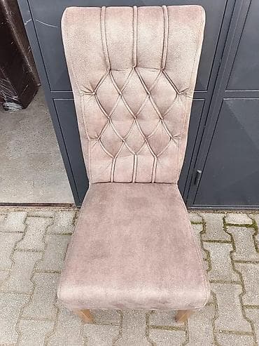 polovne kancelarijske stolice: Tapacirane stolice sa visokim naslonom – klasičan dizajn sa dugmadima — 5