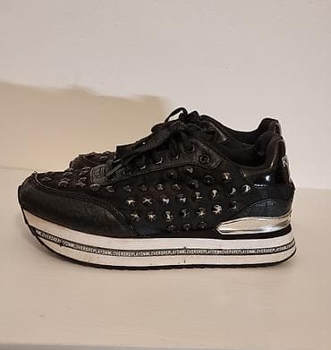 diesel patike: Replay ženske patike – crne, ukrašene nitnama - Model: Replay sneaker — 1