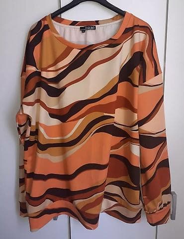 majica s: Norah bluža sa dugim rukavima i efektim talasastim printom u toplim — 1