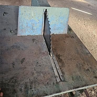 power tehnik: Kombinovana cirkular + cepač - Industrijski sto od čelika sa — 2