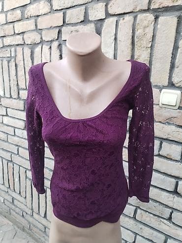 ljubicasta rolka: H&M majica dug rukav vel S super ocuvana — 4