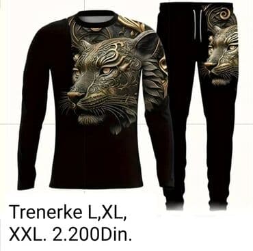 bež trenerka: Komplet, 2XL (EU 56), L (EU 52), XL (EU 54), bоја - Šareno, Poliester — 1