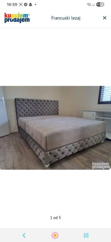 kuhinjska vrata sa staklom: Francuski lezaj Dimenzije: 200×160 Cena: 390 e  sa dusekom Kostur — 3