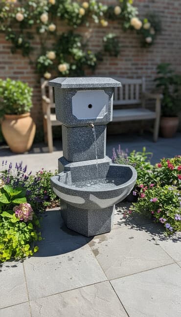 Cesma imitacija teraca siva sa bordurom na lalafo.rs Cesma imitacija teraca siva sa bordurom