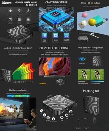 Televizori: Tehničke karakteristike: Brend XwaveModel TV BOX 510Naziv Smart TV — 6