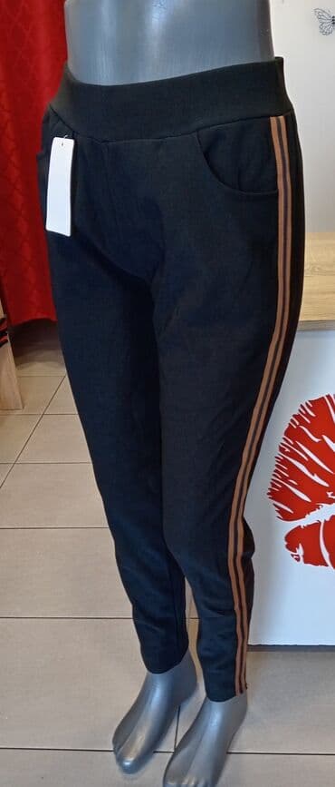 Trousers: Ženske trenerke pamuk - likra - elastin vel. M. L. Xl. 2xl. Cena — 1