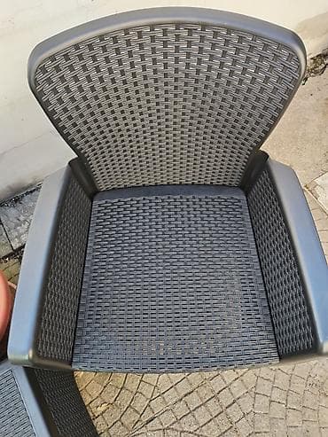 pivski set sto i klupe: Baštenski set + roštilj na ugalj - Dva prostrana naslonska stolca od — 8