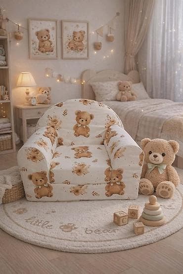 decije kozne jakne za devojcice: Mala fotelja 🪑 Dimenzije: 55×45 cm ✨ Sedeći deo: 30×30 cm 🛏️ — 4