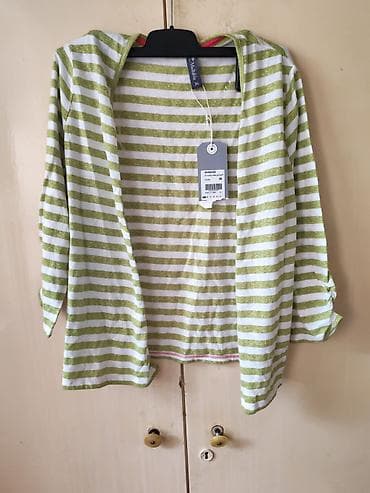 st george džemperi: Ženska prugasta kardigan/lagana jaknica bez kopčanja - Brend: White — 1