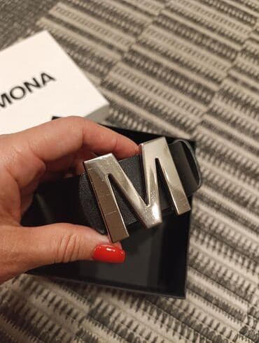 srebrne visece mindjuse: Ženski, Mona, Materijal: Koža — 1