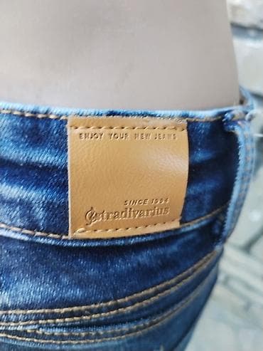 stradivarius teksas kosulje: Stradivarius farmerke, veličina S. - Model: skinny/uzane nogavice - — 3