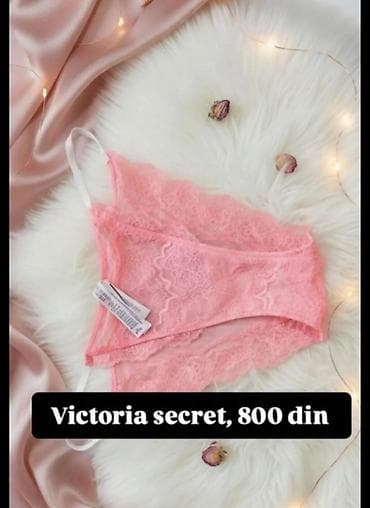 ecco obuća cene: Victoria’s Secret čipkaste gaćice u nežno roze boji. Model sa visokim — 1