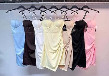 hm teksas haljina: Mini haljina sa bretelama i korpama – model sa šlicem i drapiranim — 3