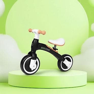 Dečiji bicikli: Ecotoys balans bicikl sa pedalama i pomoćnim točkovima 3u1 – black — 5