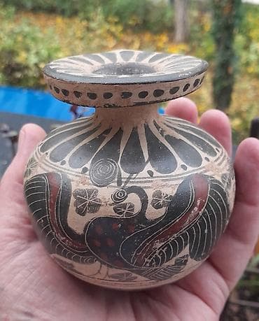 krevet za pecanje: Original Antički – keramička aryballos posuda sa figuralnom — 4