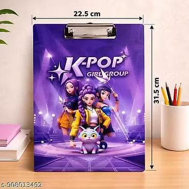 dunjice za kolica: A4 tablu sa klipsom (clipboard) dizajniranu sa temom K-pop grupa, koja — 5