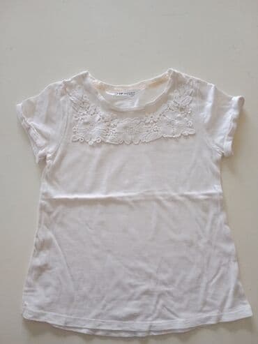 svecane bele haljine: Round neck, Short sleeve, 104-110 — 4