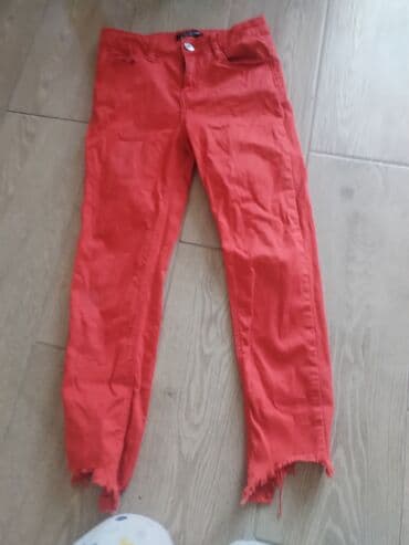 crvene kozne pantalone: S (EU 36) — 1