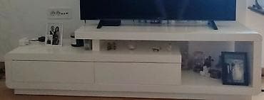 drvene box palete: LED TV montiran na zid, nosac za TV + TV komoda, dužine 170 cm, Širina — 2
