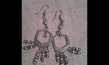 Privesci za nakit: Lagane fine mindjuse srebrnasto-ljubicastih perli.Nove. ***KUPOVINA — 1