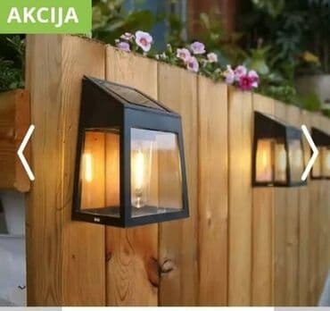 zidne lampe na punjenje: Solarna zidna lampa sa senzorom pokreta i ugrađenim solarnim panelom — 2