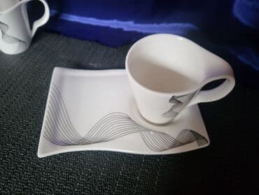 solje za caj: Vintaz,nove roland,nemacke solje za kafu. Solje pun porcelan — 5