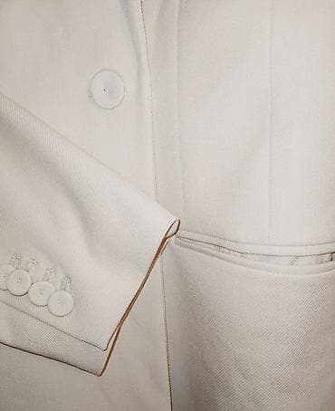 hugo suknja: NOVO/H&M ženski blejzer "old money "stil – bež/šampanj ton Ramena — 4