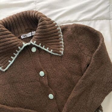 deblji džemperi: ZARA pleteni kardigan - Model: ženski kardigan na kopčanje - — 2