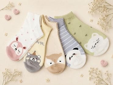 sisley lice: 🧦💕 Preslatke ženske kratke čarapice sa životinjskim motivima 💕🧦 📏35-41 — 1