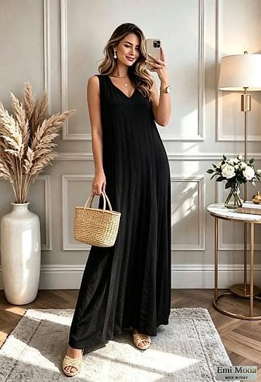 Ženska odeća: ✅Duga letnja haljina bez rukava – (Made in Italy) — 3