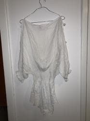 plus size tunike: M (EU 38), L (EU 40), color - White — 2
