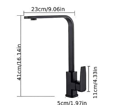 peć na plin: Crna Kuhinjska Slavina Visoka 41 cm – Mat Crna Novo, nekorišćeno ✅ — 3