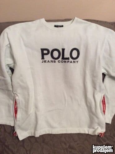 Jeans: Sweatshirt, M, Ralph Lauren, color - White, With pockets — 1