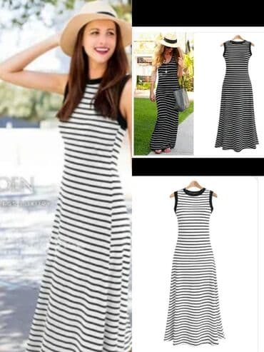 haljine rebrasti pamuk: Haljina: 2000 dinara
Pamuk
Dužina 135 cm — 1