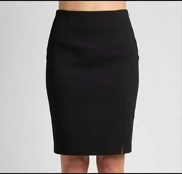 Suknje: Elegantna crna suknja olovka kroja. - Klasican kroj visokog struka — 1