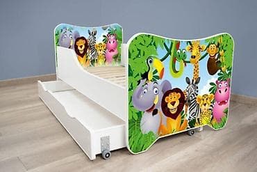 Krevet sa fiokom i dušekom dečiji 140x70 cm – Happy Kitty + Fioka