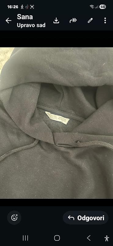 komplet pantalone i sako: Crni komplet trenerke – ZARA - Dvodijelni set: dukserica s kapuljačom — 3