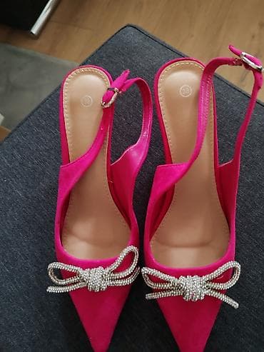 obuča: Elegantne ženske cipele na štiklu – fuksija - Model: slingback sa — 2