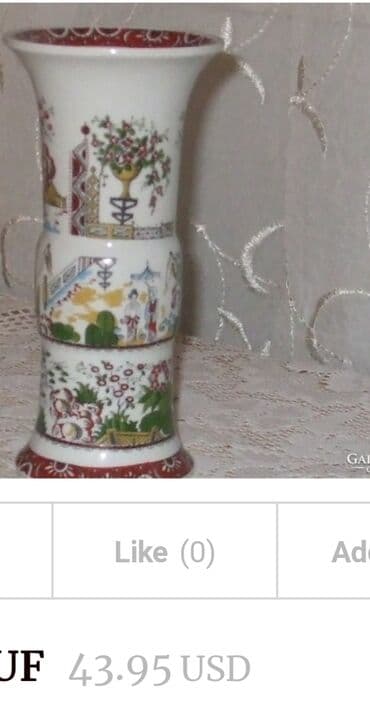 new tekstil: Vaza nova 70te,rucno oslikana Istocna Nemacka. Porcelanska — 13