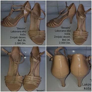 kompako obuca katalog: Bessini ženske sandale na štiklu - Materijal: lakovana eko koža - — 3