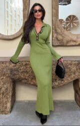 Ski suits: ✨ Haljina Cena:2850 din Rastegljiva rebrasta maxi haljina sa dugim — 2