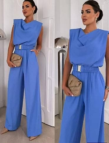 zara trenerke zenske komplet: Kombinezon eleegantni ženski bez rukava sa drapiranim preklopom na — 1