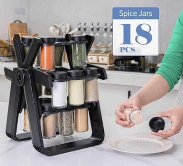 rucni mlin za zitarice: Stalak za začine sadrži 18 rezervoara za začine za svakodnevnu — 2