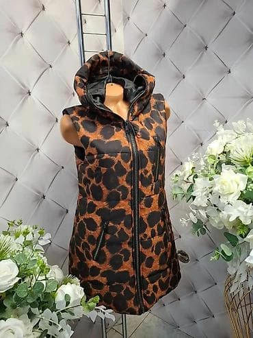 Men's Clothing: Ženska zimska prsluk-jakna bez rukava sa kapuljačom, dužine do sredine — 2