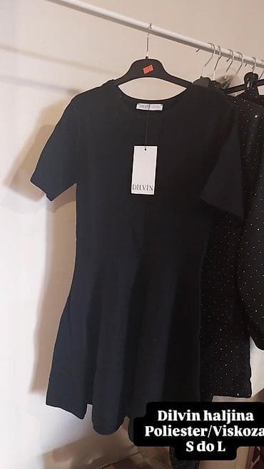 moonsun haljine: Dilvin crna haljina standardna velicina za S do L - Model: kratki — 1