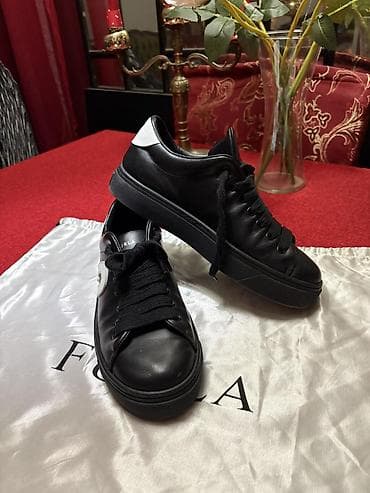 puma crne patike: Furla kožne patike, model sa kontrastnim detaljima - Brend: Furla - — 3