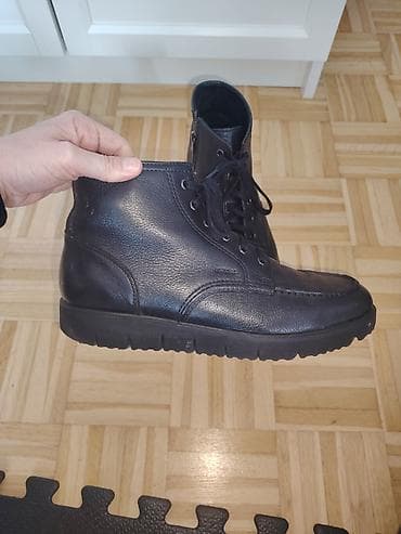 crne baletanke: Kožne muške čizme – crne UG 28,5cm JEDNOM NOŠENE! - Materijal — 4